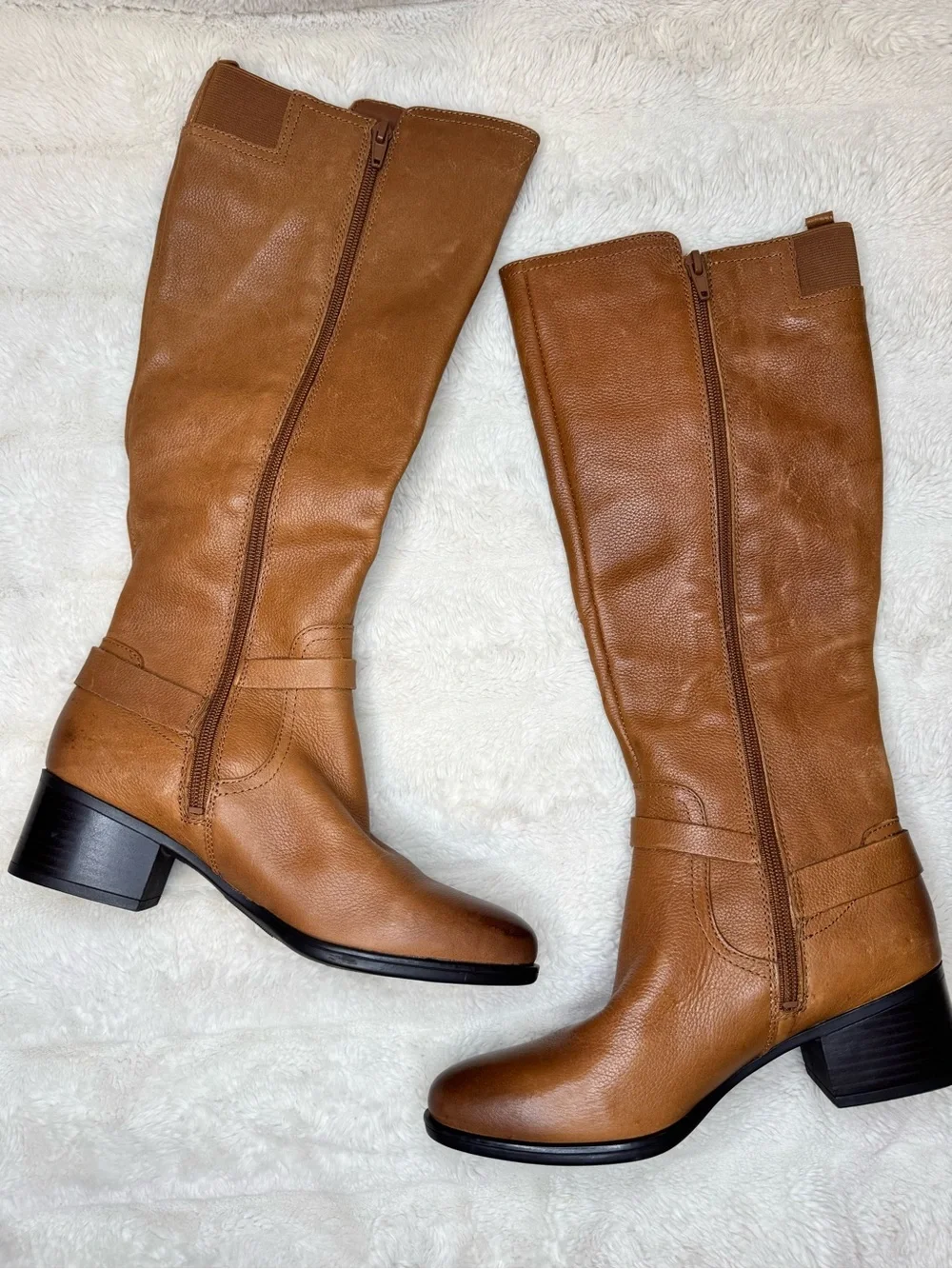 Naturalizer Dark Tan Leather Knee High Boots Women’s 7.5